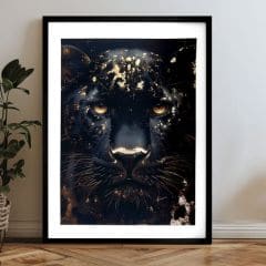 E-shop Plagát na stenu s EXTRA efektom - Golden Panther