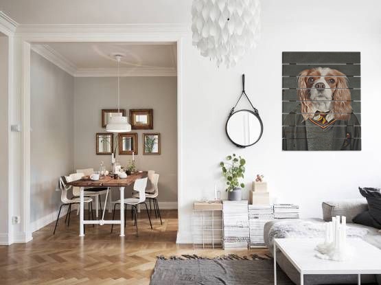 Levně Obraz na dřevě zvířecí portrét Harry - 40x55 cm
