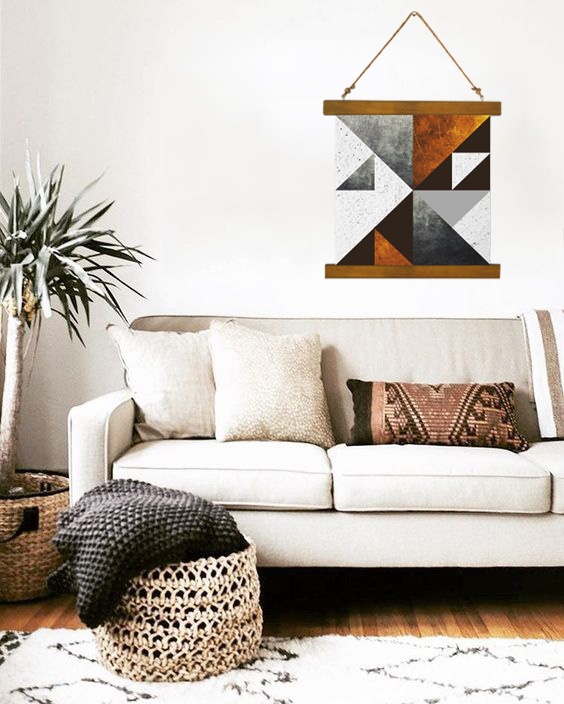 E-shop Závesné plátno na stenu Dialogue with Modern Creation / Dan Johannson - 40x40 cm – prírodný rám