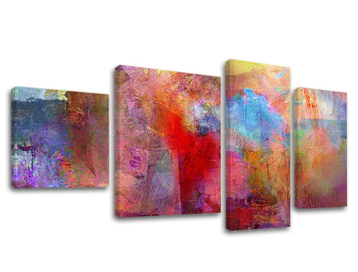 Levně Obraz na plátně 4 části ABSTRAKT AB072E40