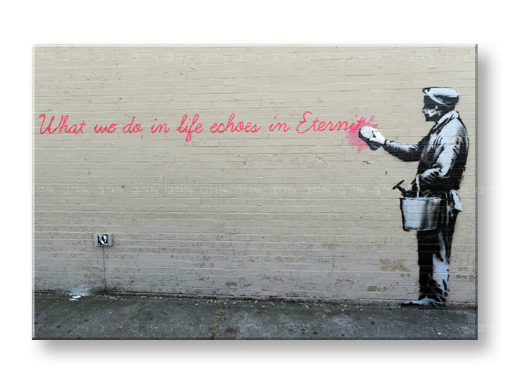 E-shop Obraz na plátne Street ART – Banksy 30x40 cm