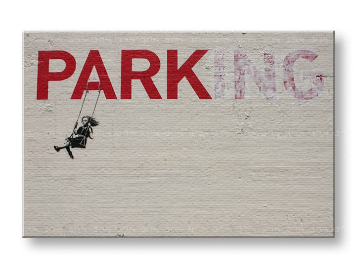 E-shop Obraz na plátne Street ART – Banksy - 100x150 cm