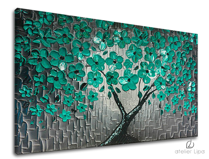 E-shop Autorská reprodukcia na plátne KVETY 100x60 cm