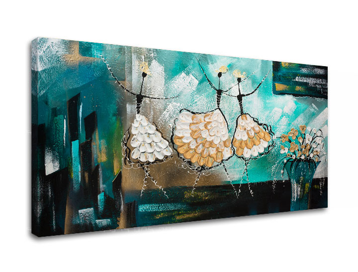 E-shop Autorská reprodukcia na plátne TANEČNICE 60x30 cm
