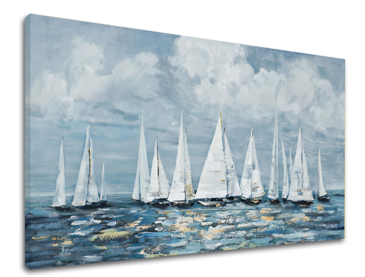 E-shop Obraz na plátne PLACHETNICE NA MORI 140x70 cm