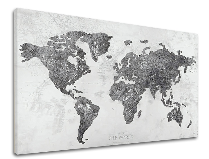 Levně Obraz na plátně MAPA SVĚTA 1 díl XOBCH12288GE1