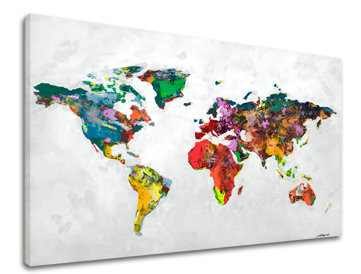 E-shop Obraz na plátne MAPA SVETA 110x70 cm