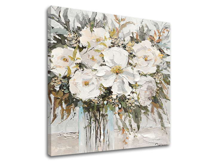 E-shop Obraz na plátne KVETY VO VÁZE 1 dielny XOBCH1674WE1 - 80x80 cm