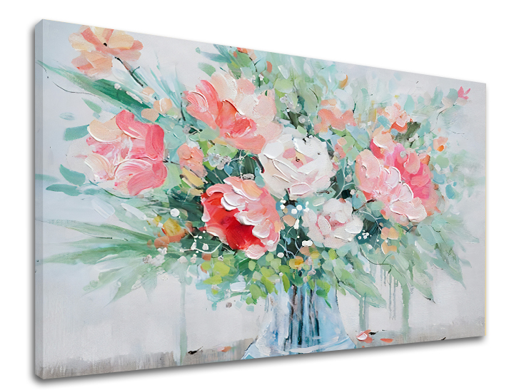 E-shop Obraz na plátne KVETY VO VÁZE Zľava 60 % 70x50 cm