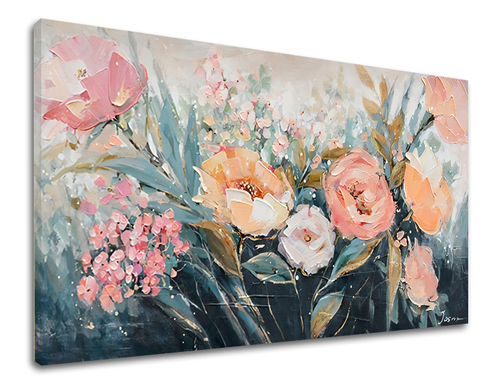 E-shop Obraz na plátne KVETINOVÁ ZÁHRADA - 100x50 cm