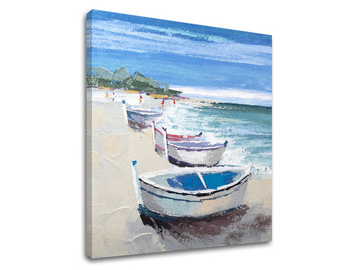E-shop Obraz na plátne LOĎKY V PRÍSTAVE 60x60 cm
