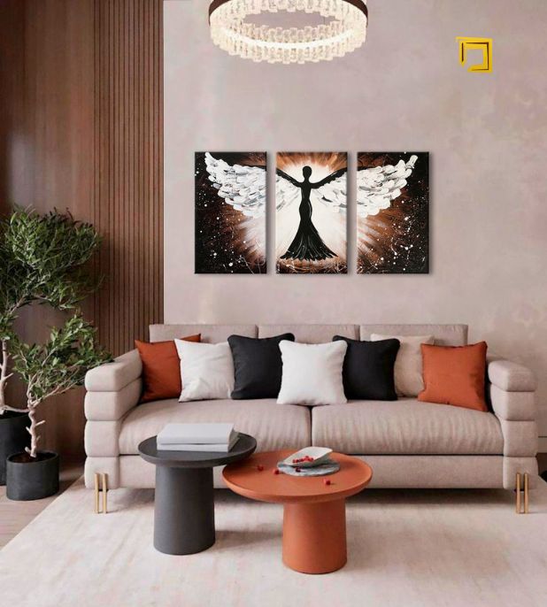 E-shop Autorská reprodukcia na plátne ANJEL 90x50 cm