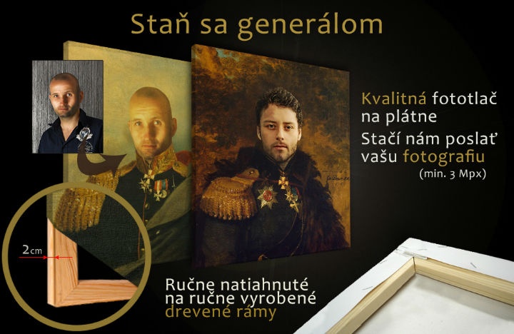 E-shop Darčeky pre mužov - Obraz z fotky GENERAL