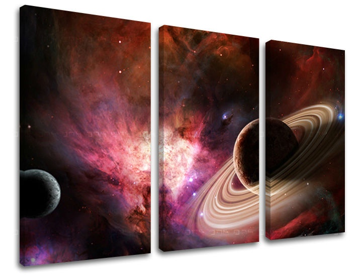 Levně 3dílná nástěnná malba UNIVERSE GA001E30