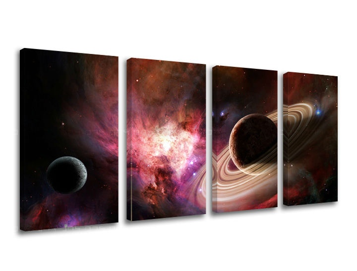 Levně 4dílná nástěnná malba UNIVERSE GA001E41