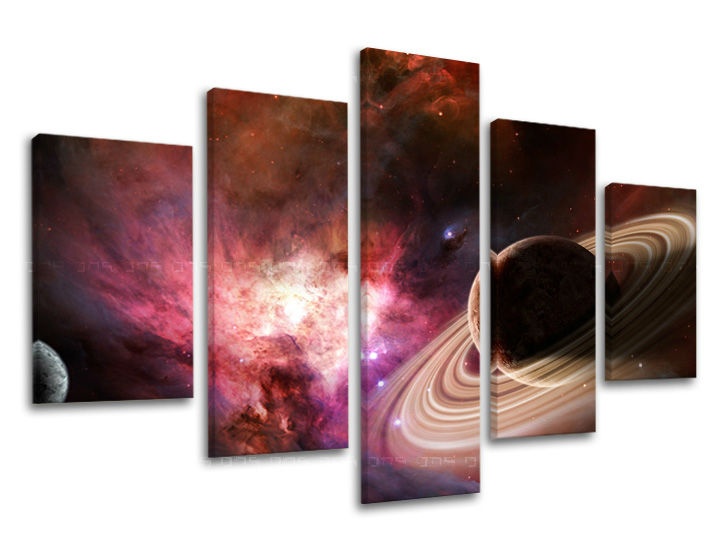 Levně 5dílná nástěnná malba UNIVERSE GA001E50