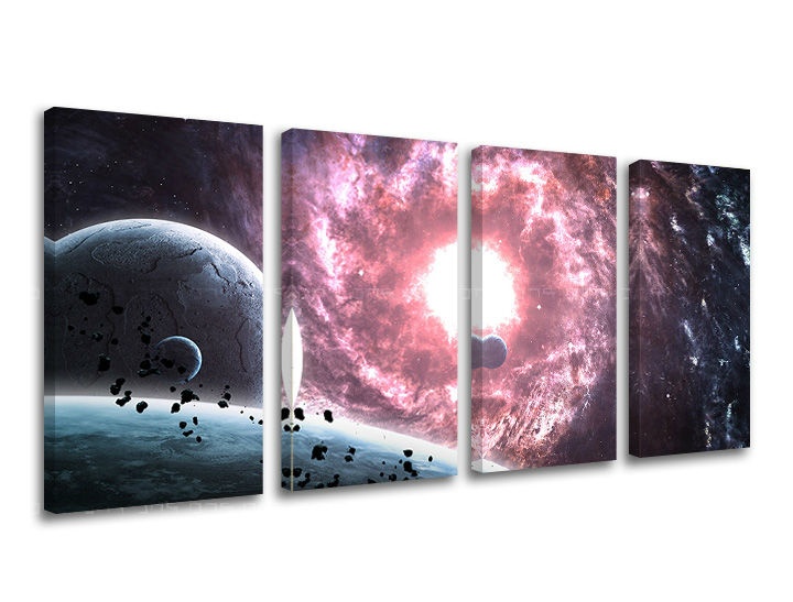Levně 4dílná nástěnná malba UNIVERSE GA007E41