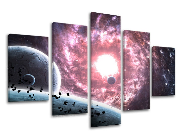 Levně 5dílná nástěnná malba UNIVERSE GA007E50