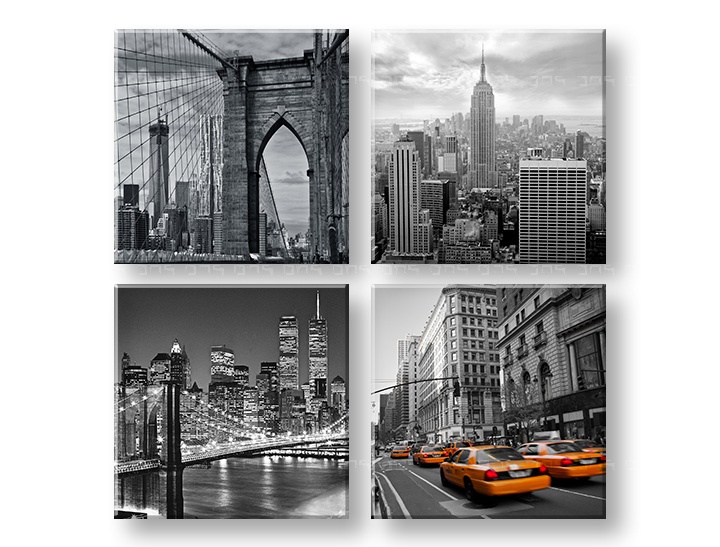 E-shop Obraz na stenu Big apple 4 dielny XOBKOL08E42