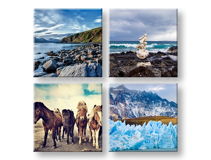 E-shop Obraz na stenu Walking through the Iceland 4 dielny XOBKOL12E42
