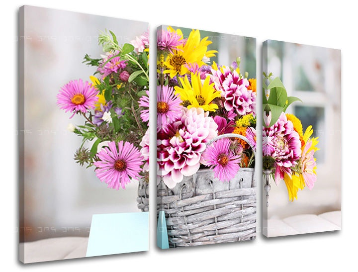 E-shop Obraz na stenu 3 dielny KVETY KV030E30 - 60x40 cm