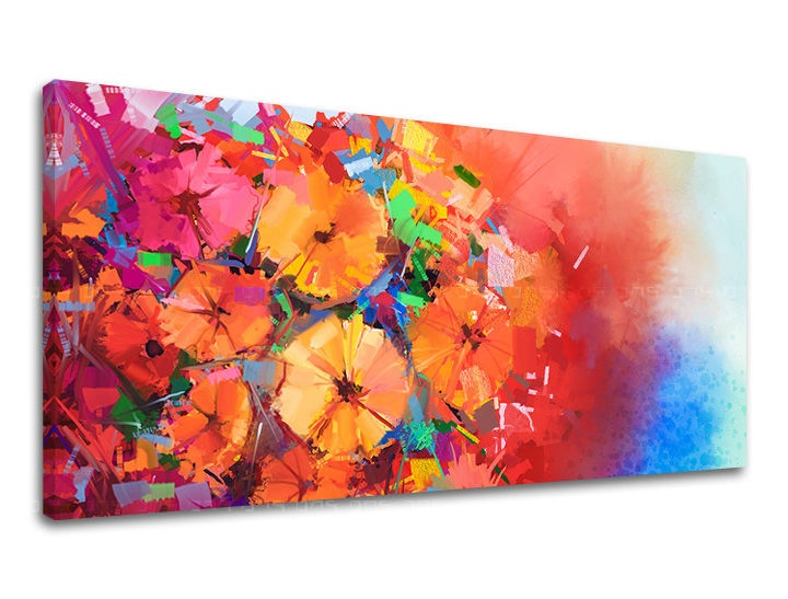 E-shop Obraz na stenu PANORÁMA KVETY KV062E13 - 60x120 cm