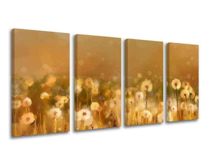 E-shop Obraz na stenu 4 dielny KVETY KV075E41 - 80x40 cm