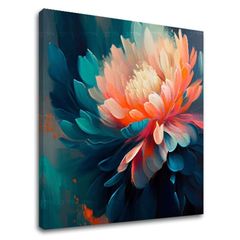 E-shop Dizajnová dekorácia na plátne Farebné impresie kvetu 60x60 cm