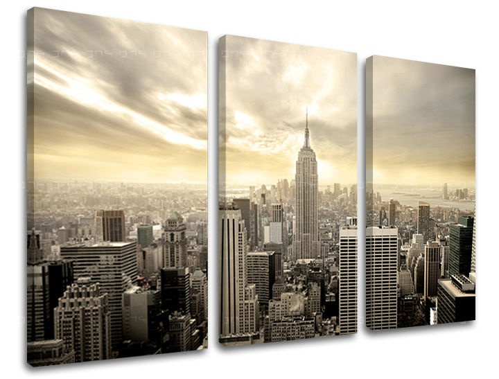 E-shop Obraz na stenu 3 dielny MESTO ME034E30 - 60x40 cm