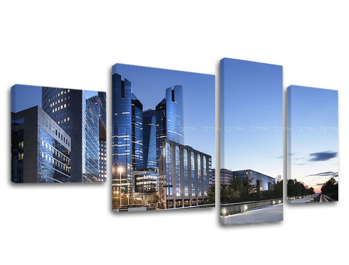 E-shop Obraz na stenu 4 dielny MESTO ME111E40 - 90x50 cm