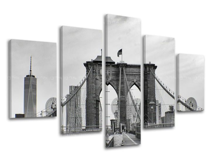 Levně 5dílná nástěnná malba MĚSTO / NEW YORK ME114E50
