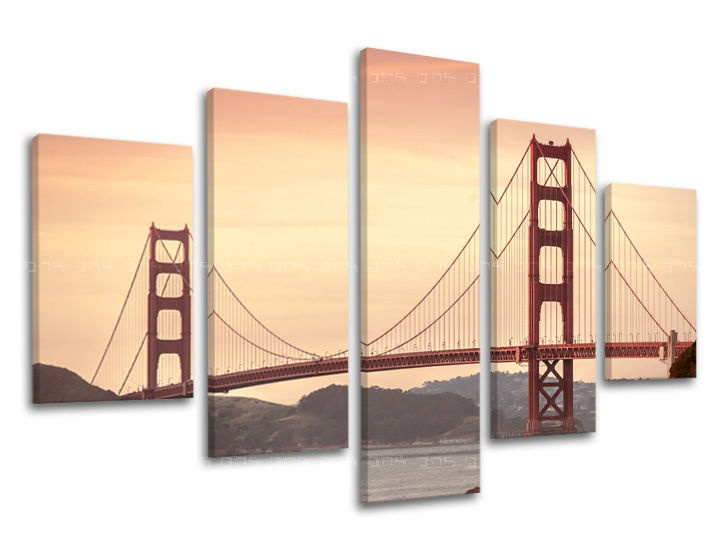 Levně 5dílná nástěnná malba MĚSTO / SAN FRANCISCO ME116E50