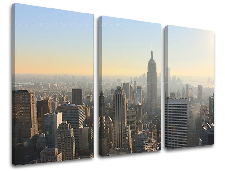 Levně 3dílná nástěnná malba MĚSTO / NEW YORK ME117E30
