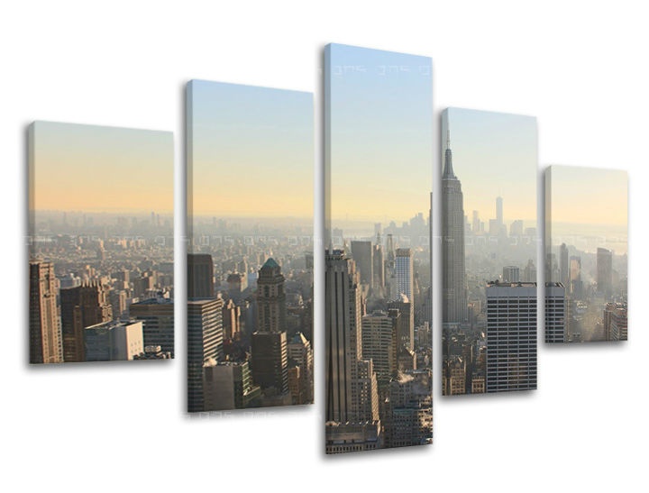 Levně 5dílná nástěnná malba MĚSTO / NEW YORK ME117E50