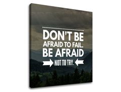 E-shop Motivačný obraz na stenu Don´t be afraid 30x30 cm