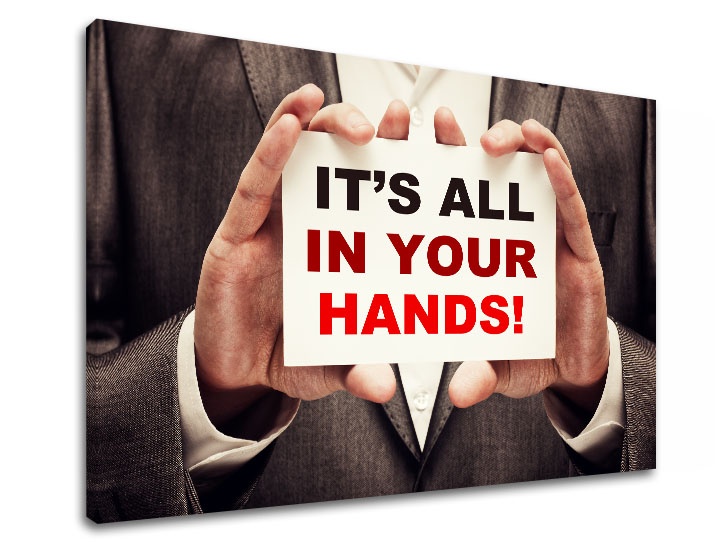 E-shop Motivačný obraz na stenu Its all in your hands_001