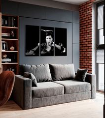 E-shop Najväčší mafiáni na plátne Scarface - Tony Montana premýšľa nad svojim plánom Zľava 60 % 150x100 cm