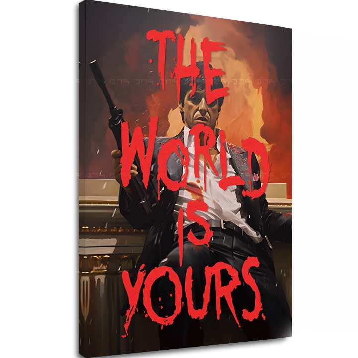 E-shop Scarface obraz na plátne The world is yours 40x60 cm