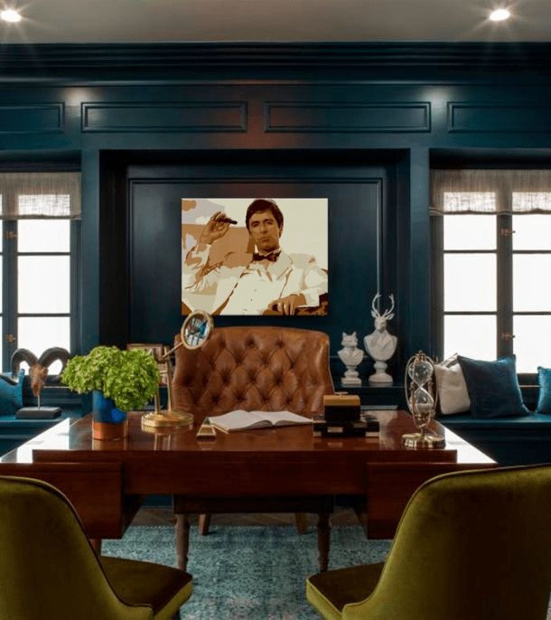 E-shop Najväčší mafiáni na plátne Scarface - Tony Montana fajčiaci cigaru