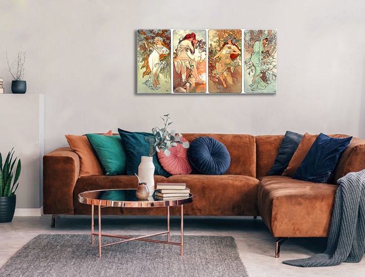 E-shop Obraz na plátne ŠTYRI ROČNÉ OBDOBIA – Alfons Mucha REP003
