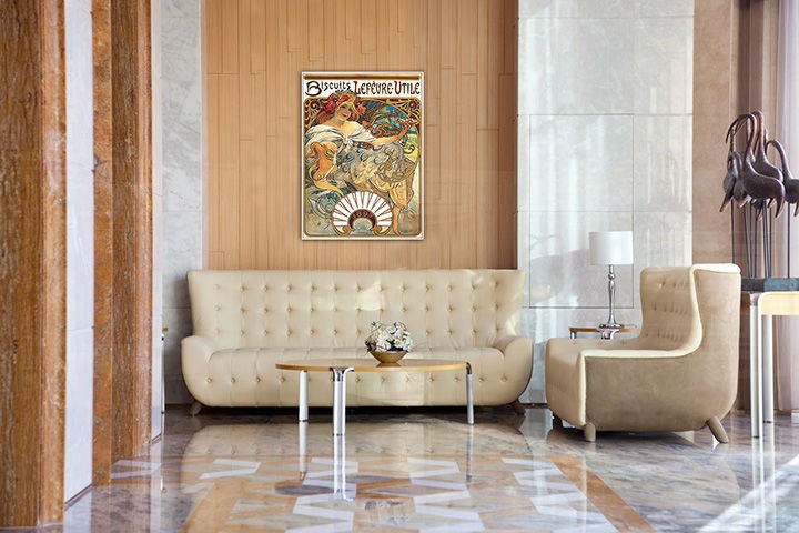 E-shop Obraz na plátne BISCUITS LEFEVRE-UTILE – Alfons Mucha REP089