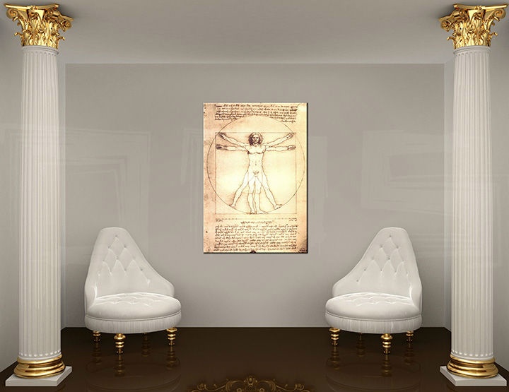 E-shop Obraz na plátne VITRUVIÁNSKY MUŽ– Leonardo Da Vinci REP167