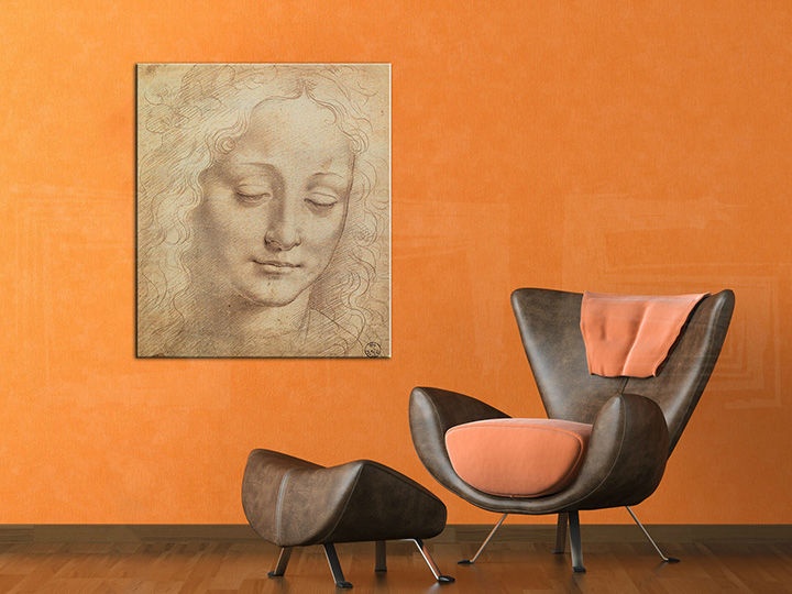 E-shop Obraz na plátne HLAVA ŽENY 3 – Leonardo Da Vinci