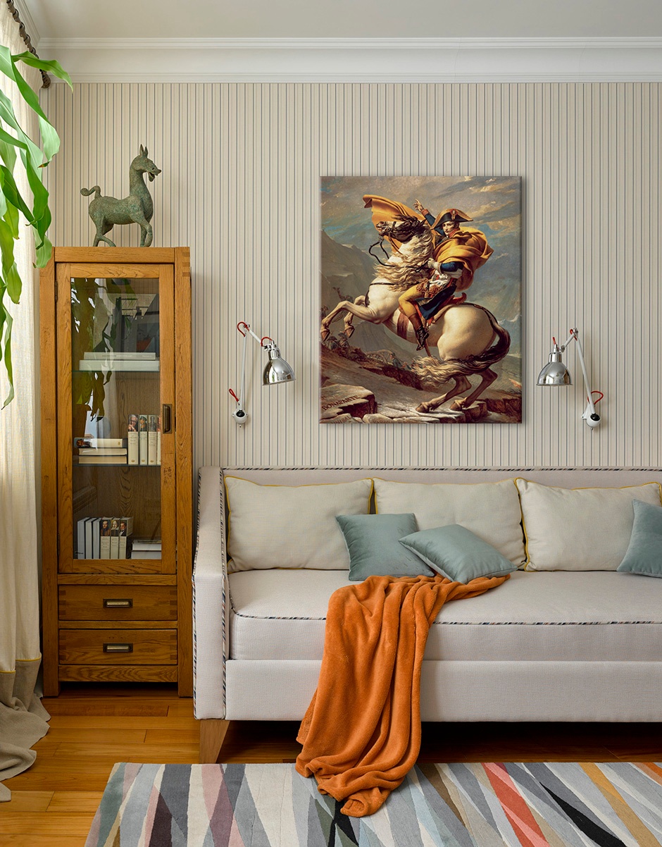 E-shop Obraz na plátne Jacques-Louis David - Napoleon prechádza cez Alpy