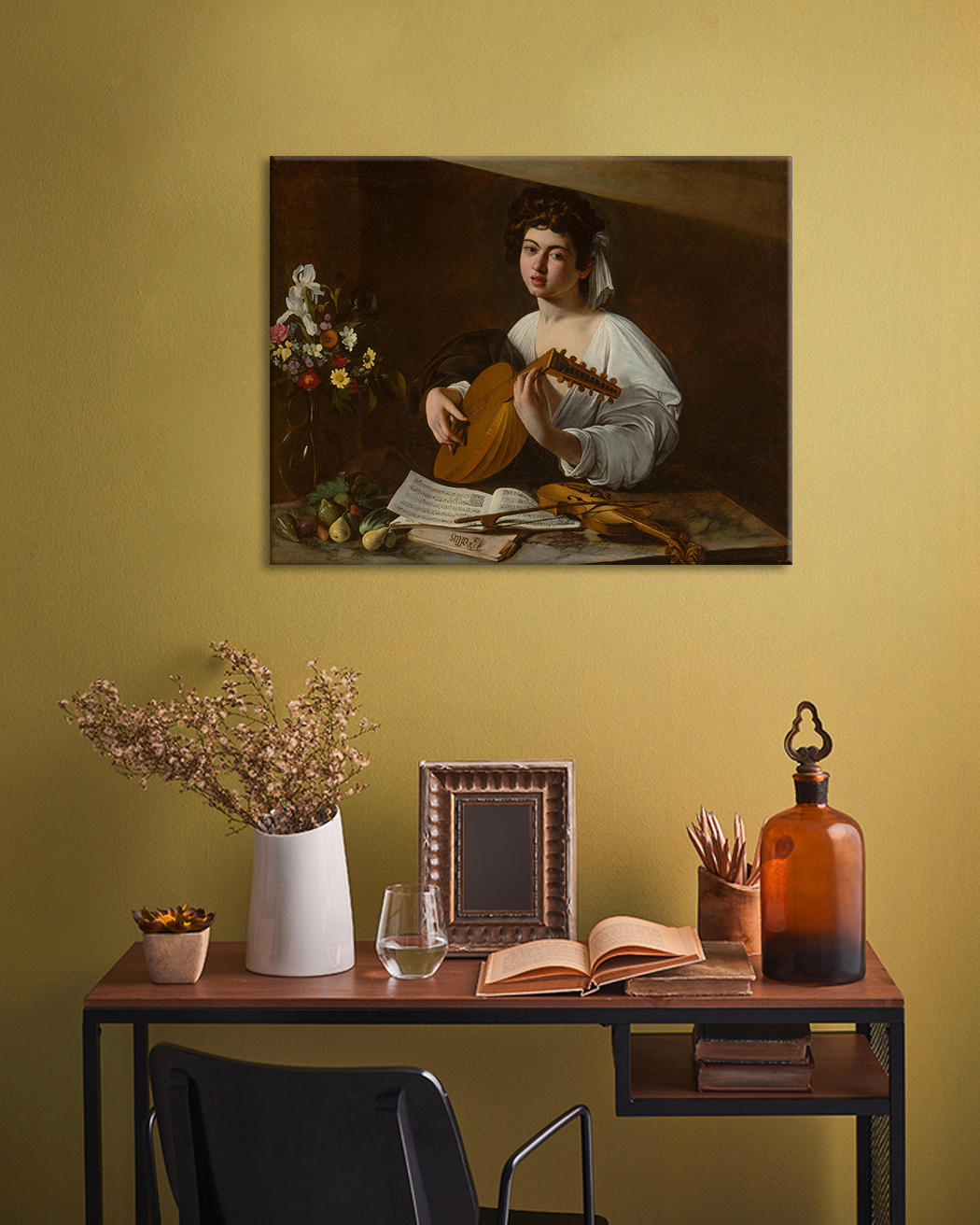 E-shop Obraz na plátne Michelangelo Caravaggio - Lutnista 80x100 cm