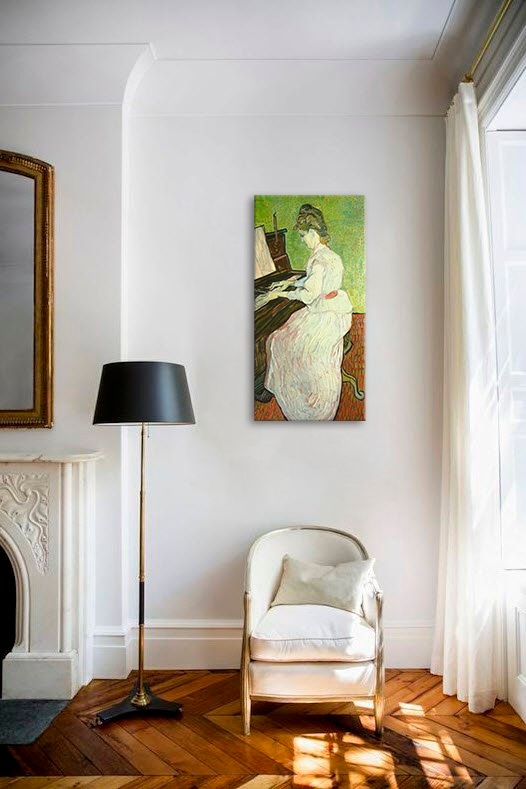 E-shop Obraz na plátne Vincent van Gogh - Marguerite Gachet pri klavíri