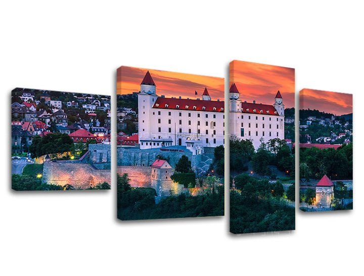 E-shop Obraz na plátne 4 dielny SLOVENSKO SK009E40