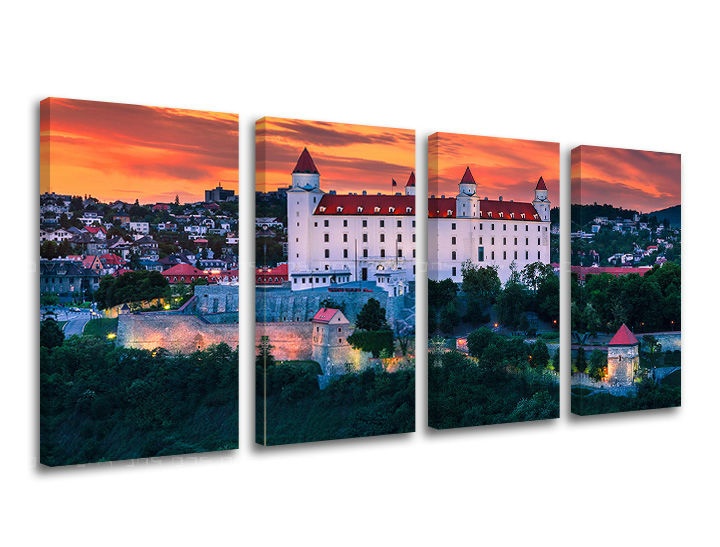 Levně Nástěnná malba 4 díly SLOVENSKO SK009E41
