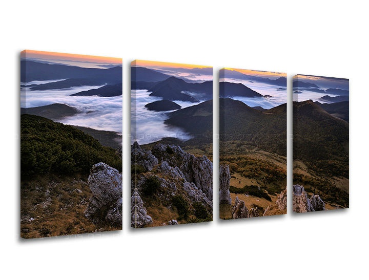Levně Nástěnná malba 4 díly SLOVENSKO SK012E41