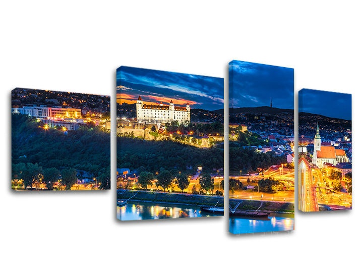 E-shop Obraz na plátne 4 dielny SLOVENSKO SK018E40